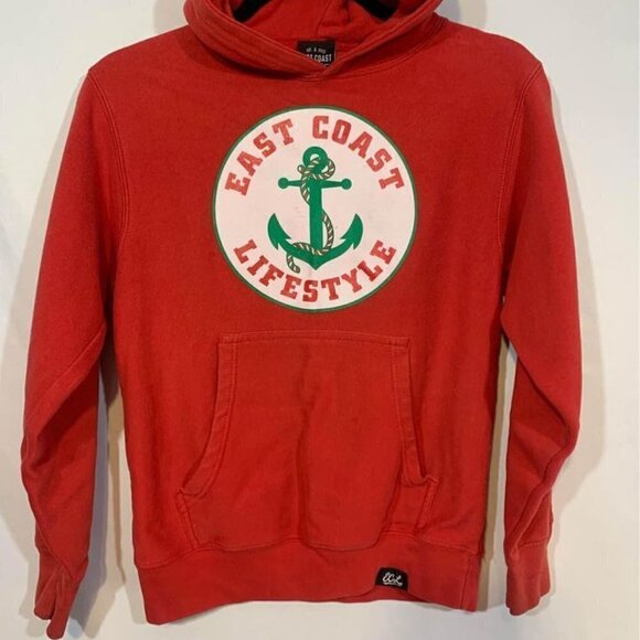 EAST COAST LIFESTYLE (youth) size Medium hoodie! Bright red. - Picture 2 of 7